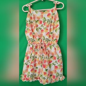Charming Peach Kids Romper Three Sisters Sleeveless Fruit Size 8 Girls Summer 7